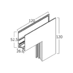 NADGRADNA UGAONA SPOJNICA ZA MAGNETNE ŠINE BY41-10221 BRAYTRON - Slika 3