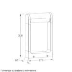 DAWN LED SVETILJKA 0230-300 STUBNA 12W 3000K IP65 CORTEN HOME LIGHT - Slika 2