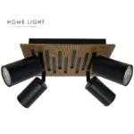 TALIA 68 SPOT LAMPA 4*GU10 CRNA/DRVO HOME LIGHT