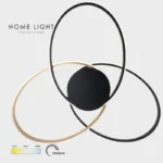 SOLEA 42 LED PLAFONJERA 60W 3000/4000/6000K CRNA/ZLATO DIM HOME LIGHT