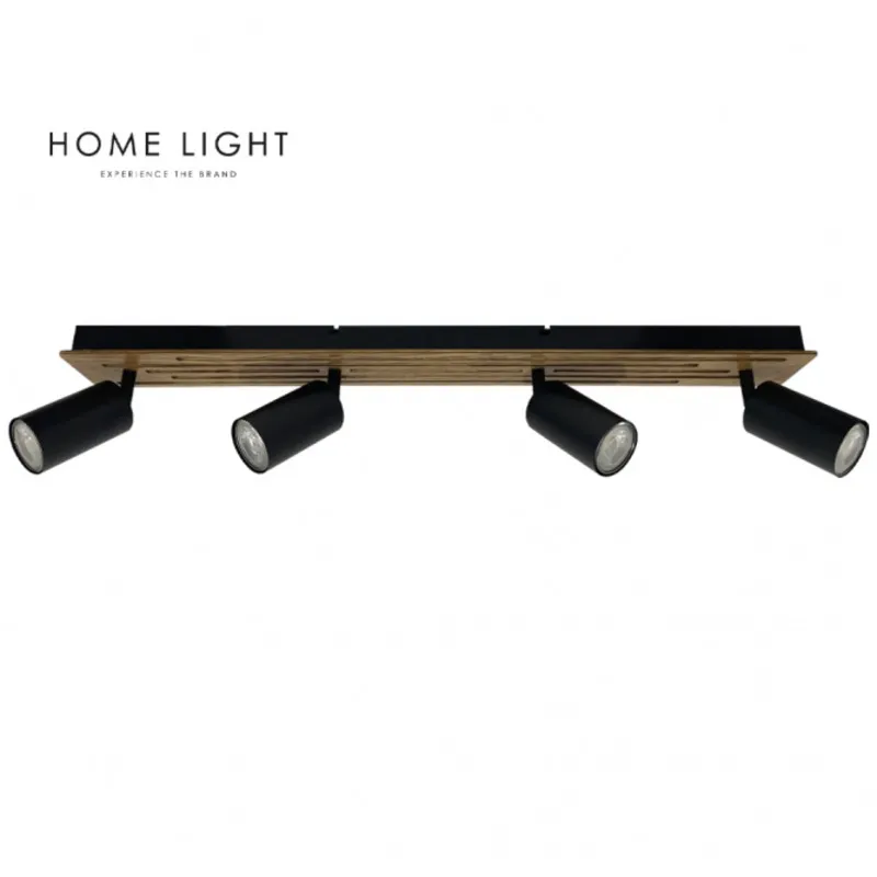 nema-proizvoda-5 TALIA 69 SPOT LAMPA 4*GU10 CRNA/DRVO HOME LIGHT - Slika 1