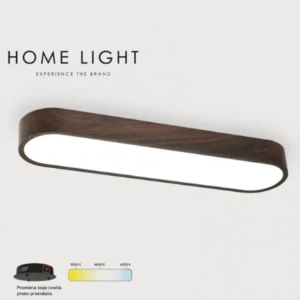 VESTA 529 PLAFONSKA SVETILJKA 24W 3000/4500/6000K TAMNO DRVO HOME LIGHT