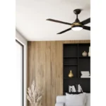 TRINIDAD 35118 PLAFONSKI VENTILATOR CRNO ZLATNI SA SVETLOM EGLO - Slika 4