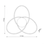 SOLEA 42 LED PLAFONJERA 60W 3000/4000/6000K CRNA/ZLATO DIM HOME LIGHT - Slika 2
