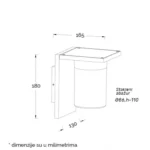 SVETILJKA JM-065 ZIDNA 1*E27 IP54 ANTRACIT SPOLJA LAMPA - Slika 2
