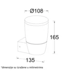 SVETILJKA JM-068 ZIDNA 1*E27 IP54 ANTRACIT SPOLJNA LAMPA - Slika 2