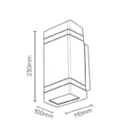 SVETILJKA JM 5032 ZIDNA 2*GU10 IP65 DRVO SPOLJNA LAMPA - Slika 3