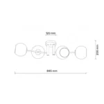 TALIA 35 LUSTER 4*E14 CRNA/BAKAR HOME LIGHT - Slika 2