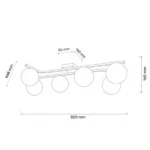 TALIA 40 LUSTER 6*G9 SIVA/HROM HOME LIGHT - Slika 2