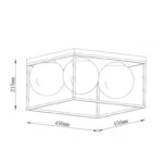 TALIA 70 PLAFONJERA 4XE14 CRNA/ZLATO HOME LIGHT - Slika 2