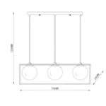 TALIA 72 LUSTER 3XE14 CRNA/ZLATO HOME LIGHT - Slika 2