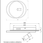 VESTA 482 PLAFONSKA SVETILJKA 36W+5W 3000K CRNA HOME LIGHT - Slika 2