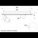 VESTA 483 PLAFONSKA SVETILJKA 30W+2*5W+3W 3000K BELA HOME LIGHT - Slika 3