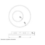 VESTA 526 PLAFONSKA SVETILJKA 36W 3000/4500/6000K TAMNO DRVO/ZLATO (Ø 400) HOME LIGHT - Slika 3