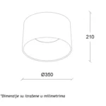 VESTA 631 PLAFONSKA SVETILJKA 24W 3000K CRNA DAWN - Slika 2