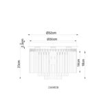 GORLEY PLAFONSKA LAMPA PESAK 15698DB GLOBO LIGHTING - Slika 4