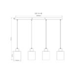 TRENT VISILICA PESAK 54114-4H GLOBO LIGHTING - Slika 3
