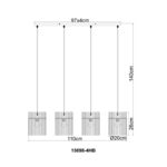Gorley visilica pesak 15698-4hb globo lighting g