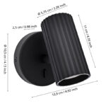 PORTILLO ZIDNA LAMPA CRNA 902031 EGLO e