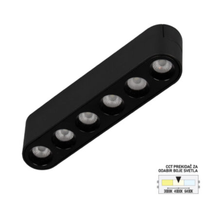 LED magnetna svetiljka CCT ULTRA SLIM FMS2001-6 BK Forma Nexallight