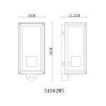 LOGANA zidna spoljna lampa seznor 31982WS Globo Lighting Nexallight d