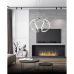 Moderan hrom LED luster 72W dimabilan u prostoru