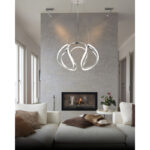 Moderan hrom LED luster 72W dimabilan u prostoru