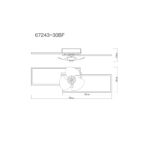 PLAFONSKI VENTILATOR TATJANA 67243-30BF GLOBO LIGHTING DIMENZIJE