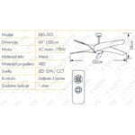 Plafonski ventilator KBS 5101 Brown info