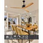 Plafonski ventilator KBS 5209 Bk+Light wood
