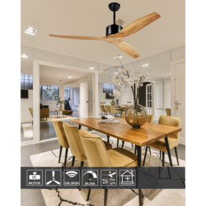 Plafonski ventilator KBS 5209 Bk+Light wood