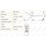 Plafonski ventilator KBS 5236 Black info