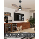 Plafonski ventilator KBS 5247-1 bk+natural wood