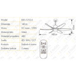 Plafonski ventilator KBS 5250-5 Black info