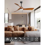 Plafonski ventilator KBS 52K012 Bk+dark wood a