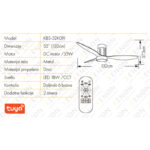 Plafonski ventilator KBS 52K019 Bk+BK Infp