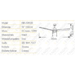 Plafonski ventilator KBS 52K051 White