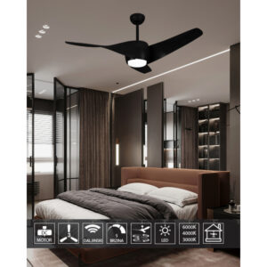 Plafonski ventilator sa svetlom KBS 5604 BK