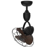 Zidni Plafonski ventilator KBS 5238 BK+brown