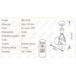 Zidni plafonski ventilator KBS 5238 Nickel+braon info