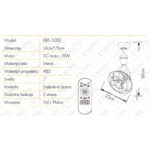Zidni Plafonski ventilator KBS 5238 BK+brown info