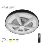 LED PLAFONJERA YL-FAN-G001 48W 2700K 4000K 6500K CRNA DIMOBILNA HOME LIGHT