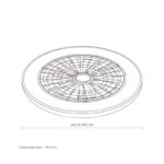 LED PLAFONJERA YL-FAN-G010 48W 3000K 4000K 6500K DRVO DIMABILNA dimenzije