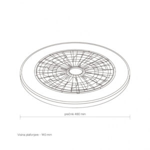 LED PLAFONJERA YL-FAN-G010 48W 3000K 4000K 6500K DRVO DIMABILNA dimenzije
