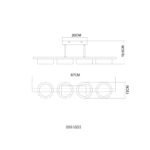 Led plafonska lampa ZARA 48046D3 Globo lighting dimenzije