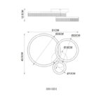 Led plafonska lampa ZARA 48046D4 Globo lighting dimenzije