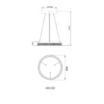 Led visilica ZARA 48046H Globo lighting pesak dimenziej
