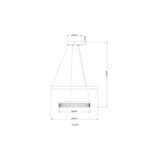 Led visilica ZARA 48046H1 Pesak Globo lighting dimenzije