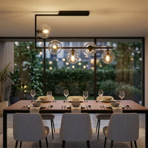 M10770-5 LUSTER CRNI 5xE27 MITEA LIGHTING Prostor