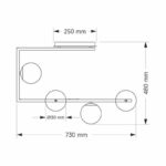 M10772-4 LUSTER CRNI 4xE27 MITEA LIGHTING dimenzije